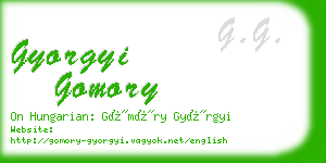 gyorgyi gomory business card